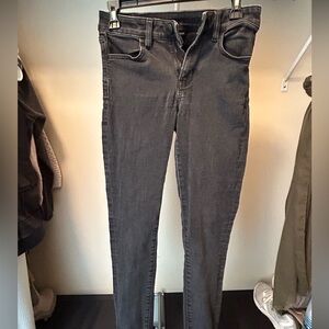 American Eagle- black skinny jeans, next level stretch, size 2 short